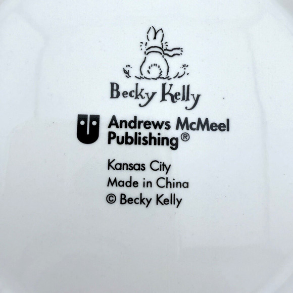 Becky Kelly Andrews McMeel Publishing Bunny Saucer Only 5.5" - Picture 4 of 5